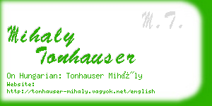 mihaly tonhauser business card